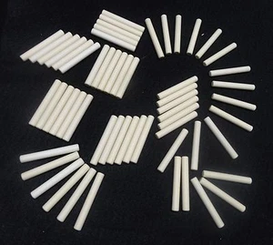 LOT OF (24) TWENTY FOUR  2.47"L X 0.325"D STEATITE CERAMIC RESISTOR  ROD No. 329 - Picture 1 of 8