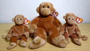 Ty Original 2 “Bongo” Beanie Babies 1 “Bongo” the Monkey Beanie Buddy, retirado - Imagen 1 de 13