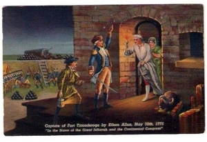 POSTAL DE COLECCIÓN CAPTURA DEL FUERTE TICONDEROGA ETHAN ALLEN 1775 - Imagen 1 de 2