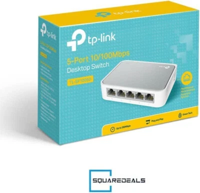 SWITCH DI RETE SDOPPIATORE LAN ETHERNET 5 PORTE 200MBps 10/100 MBPS TL-SF1005D - Immagine 1 di 4