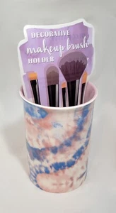 Red White Blue Tie Dye Makeup Brush Holder Generic - Picture 1 of 1