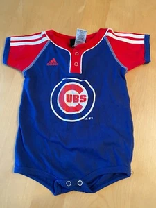 VINTAGE ADIDAS CUBS 1 PIECE ROMPER INFANT SZ 12 MONTHS - Picture 1 of 3