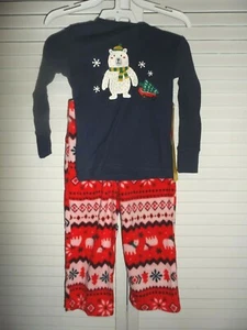 SALE Cute Cat & Jack size 18 mo. 2 piece pajamas polar bear shirt pants NWT - Picture 1 of 4