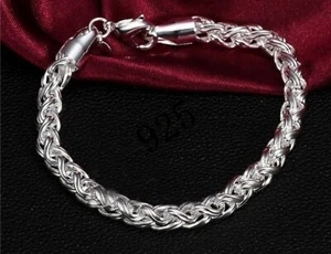  Women's  Girls Silver 8"  bracelet 925  - Picture 1 of 6
