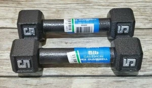 1 Paar Fitnessgeräte je 5 Pfund Hanteln Gusseisen 10 Pfund Gesamt Heimtraining  - Bild 1 von 5