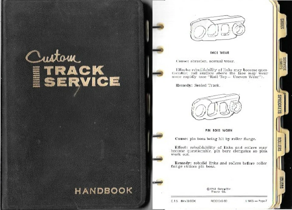 CATERPILLAR 1964 CUSTOM TRACK SERVICE TRATTORE CTS D7F D8H D9G SERVIZIO USO - Immagine 1 di 1