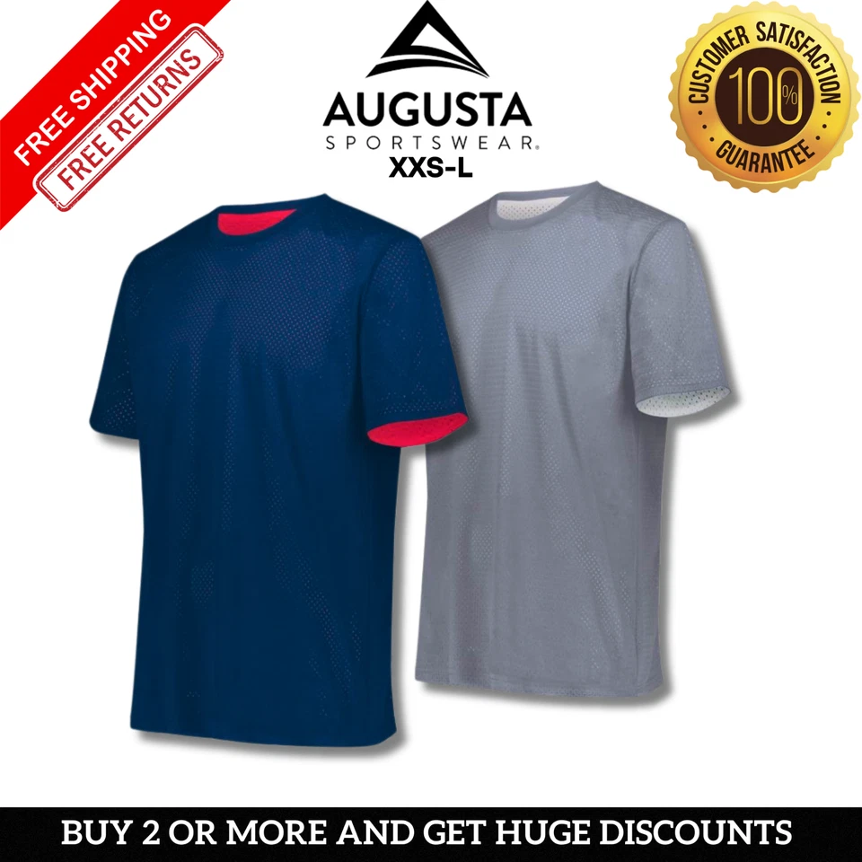 Jersey Augusta Sportswear 1603 juvenil manga corta malla estilo reversible Foto 1 de 1