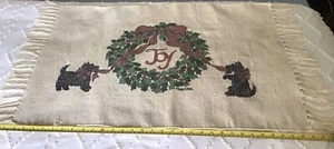 Vintage Bacova Scottie Dog Cotton Canvas Mat 19x31” - Picture 1 of 16