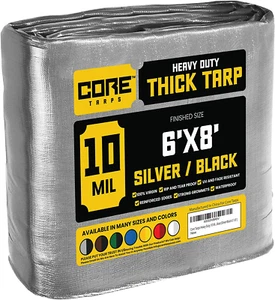 Heavy Duty 10 Mil Tarp Cover, Waterproof, UV Resistant, Rip and Tear Proof, Poly - Picture 1 of 7