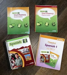 Abeka Spanish 1 Curriculum Student and Teacher Books Volume 1 Oral Fluency - Picture 1 of 6