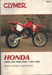 HONDA CR125 R,CR80 R,CR60 R,PRO-LINK,MOTOCROSS CLYMER MANUAL 1981-1988