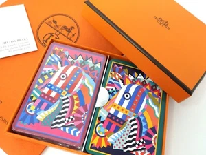 HERMES 2 Baraja de Cartas Juego Trump Auténtico Cheval de Fete Caballo Regalo - Imagen 1 de 19