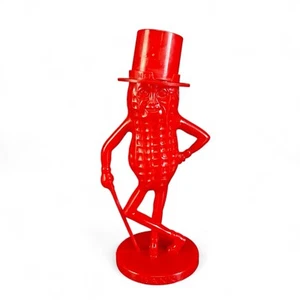 Vintage RED Mr. Peanut Plastic Coin Bank 1950s Planters Advertising - Picture 1 of 17
