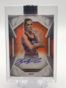 2020 Topps UFC Striking Signatures /50 Katlyn Chookagian Blonde Fighter Auto - Picture 1 of 2