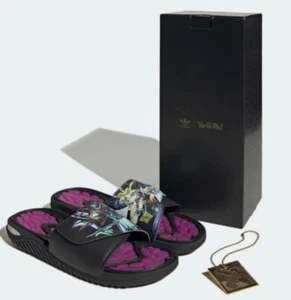 ADIDAS REPTOSSAGE YUGIOH DARK MAGICIAN SLIDES SANDALS S SIZE 10.5 YU-GI-OH! - Picture 1 of 5