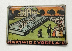 Altes Blech Werbeschild Hartwig & Vogel Dresden Silva Miniatur Kaufmannsladen - Bild 1 von 1
