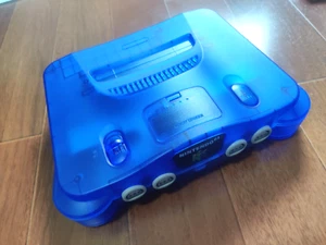 Nintendo 64 N64 Console Bundle – Clear Blue Ice | Controllers + Wires Included - Picture 1 of 5