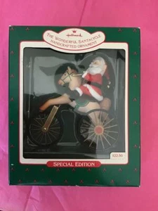 Hallmark Keepsake Ornament 1988 The Wonderful Santacycle special Horse vintage - Picture 1 of 1