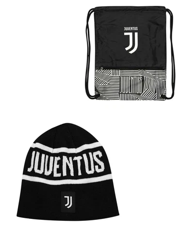 Juventus Package Beanie-Cinch Bag Officially Licensed Icon Sports Cover