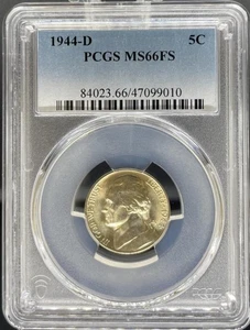 1944-D Jefferson Nickel MS66FS PCGS (#PA47099010) - Picture 1 of 2