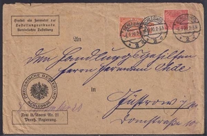 75095) OBERRAND Mi.-Nr. D 20 POR auf Brief SEHR SELTEN ! SCHLESWIG 1920 - Picture 1 of 4