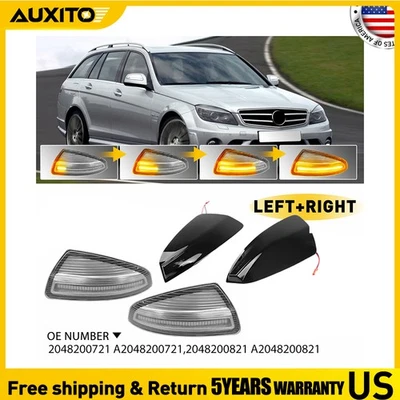 Clear Smoked Side Mirror Turn Signal Light For Mercedes Benz Viano Vito W639 - Image 1 of 4