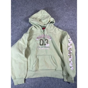 Paradise Isle Mudd Ho El Co-Ed Retreat Pullover Hoodie Girls XL Green Floral - Picture 1 of 7