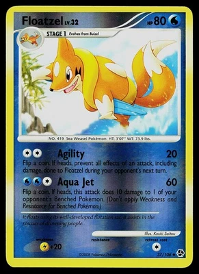 Pokemon Card - Floatzel Great Encounters 37/106 Reverse Holo - Image 1 of 2
