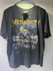 Vintage Megadeth Tee 1990 Brockum Single Stitch Rare Large - Picture 1 of 6