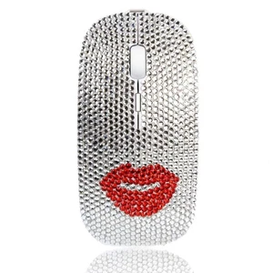 Bling Austrian Crystal Rhinestone Coverd Computer Mouse with USB Receiver, Sp... - Picture 1 of 5
