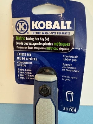 Kobalt 30769 8-Key Folding Hex Key Set, Metric - Image 1 of 4