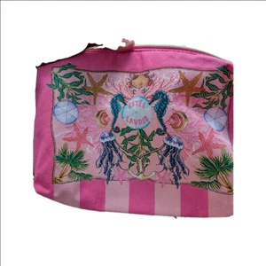 Estee Lauder Pink Ocean Cosmetic Bag With Shell Pull Tag - Picture 1 of 7