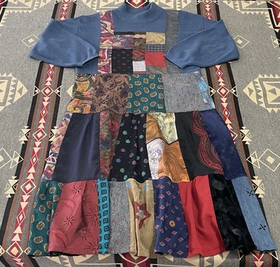 Maxi Vestido Donna Jessica Art to Wear Para Mujer Talla 1 M Patchwork Patrón Mixto T47 Foto 1 de 4