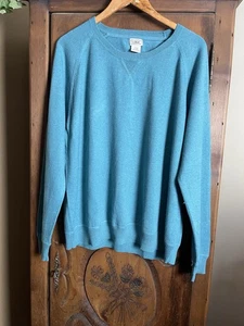 L.L. Bean Men's Size XL Bluish-green Cotton/Cashmere Blend Crewneck Sweater - Picture 1 of 8