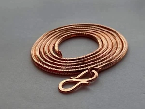 Collar 100% Cobre Serpiente Cadena Oxidada Unisex Hombres Mujeres Joyería Regalo Ella Él - Imagen 1 de 3