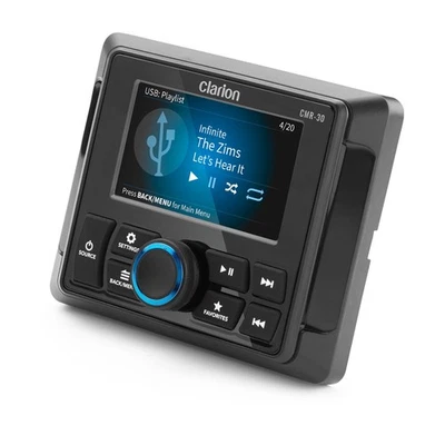 Clarion CMR-30 - Controle remoto marinho com fio com tela LCD colorida de 3", IP67, Co... - Imagem 1 de 3