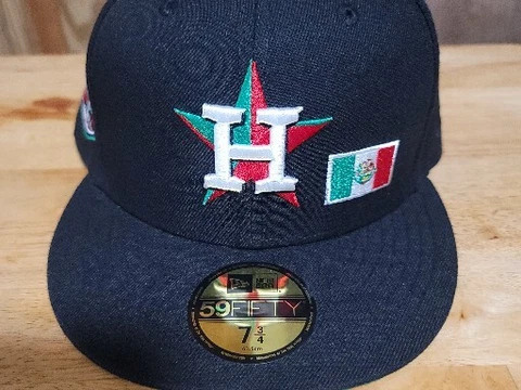 New Era, 59Fifty Fitted Hat, Houston Astros, Mexican Flag Size 7 3/4 Cover