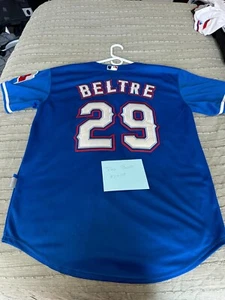 Authentic Adrian Beltre #29 Texas Rangers Blue Road Jersey - Majestic - Size 50 - Picture 1 of 2