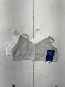 Old Navy 2 Pack Gray White Cami Bras Girls Size XL - Picture 1 of 7