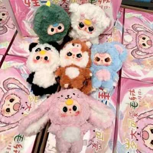 Baby Three Animal Party Series Plush 6pcs/set Blind Box Baby Three V3 Toy Gift - Picture 1 of 8
