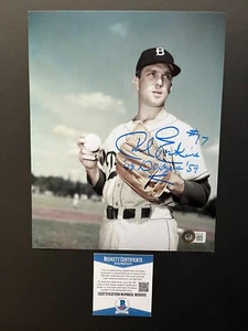 Carl Erskine signed autographed Dodgers HOF Jackie 8x10 photo Beckett BAS coa - Picture 1 of 1