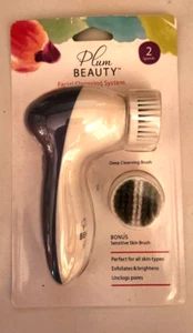 Plum Beauty Facial Cleansing System 2 Brush Heads Cleanser Exfoliator BRAND NEW - Picture 1 of 2