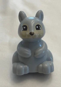 LEGO /DUPLO GREY GRAY SQUIRREL Black Eyes Forest Backyard Animal /Used Cleaned - Picture 1 of 4