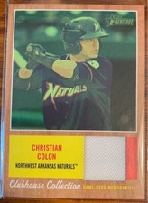 2011 Topps Heritage Minors League Relics Green Tint CCR-CC Christian Colon 39/50