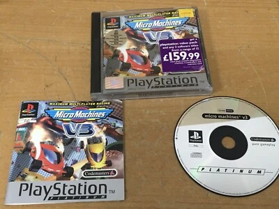 Micro Machines V3 PS1 Video Game Cartridge Sony Playstation Racing Classic - Image 1 of 4