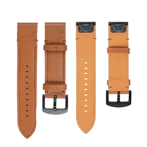 22/26MM Quick Release Leather Strap Watch Belt Band Bracelets  for Garmin Fenix5 - Picture 1 of 6