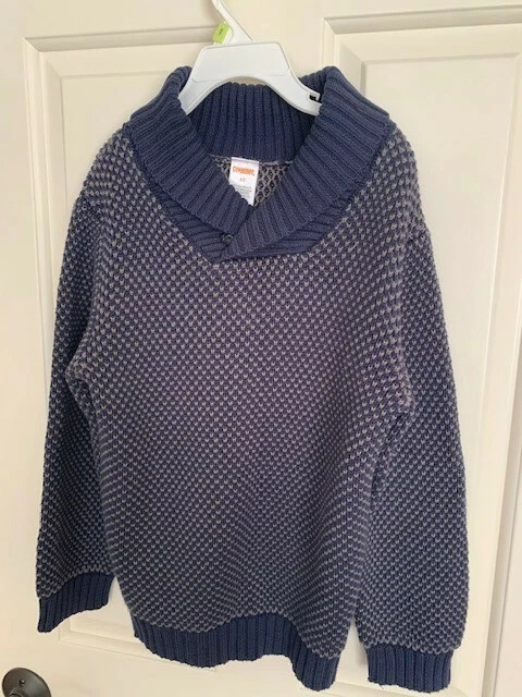 Gymboree Boys Shawl Collar Cardigan Sweater Size 5T Long Sleeve Buttons Black - Image 1 of 1