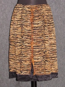 A’NUE LIGNE Animal Print Silk Straight Skirt SZ L NEW - Picture 1 of 5