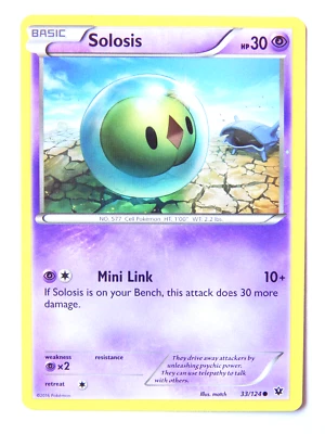 Solosis 33/124 (NM, Pokemon Card, Fates Collide, 2016, Psychic, Common) - Image 1 of 2