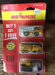 MAJORETTE 1/64 DIRT HAULER, CRANE TRUCK, EXCAVATOR 3 PACK DIE CAST - Picture 1 of 1